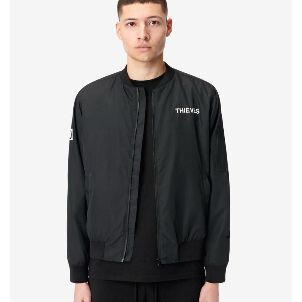 100 Thieves Numbers Collection Nylon Bomber Jacket Men’s Large Black